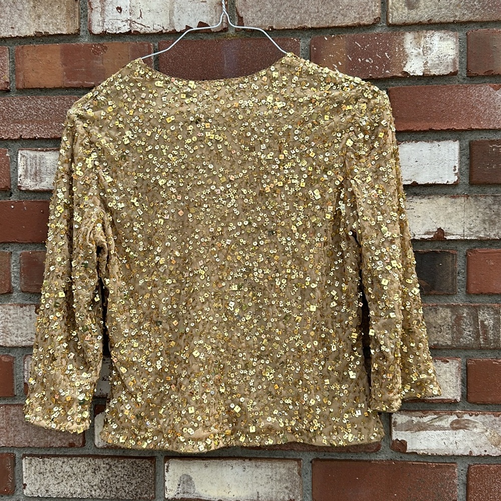 Gold sequined top - Picture 2 of 5